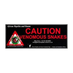 Snake Caution Rectangular Sticker