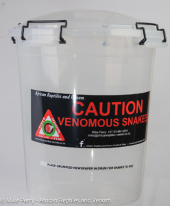 Drums for snake removal
